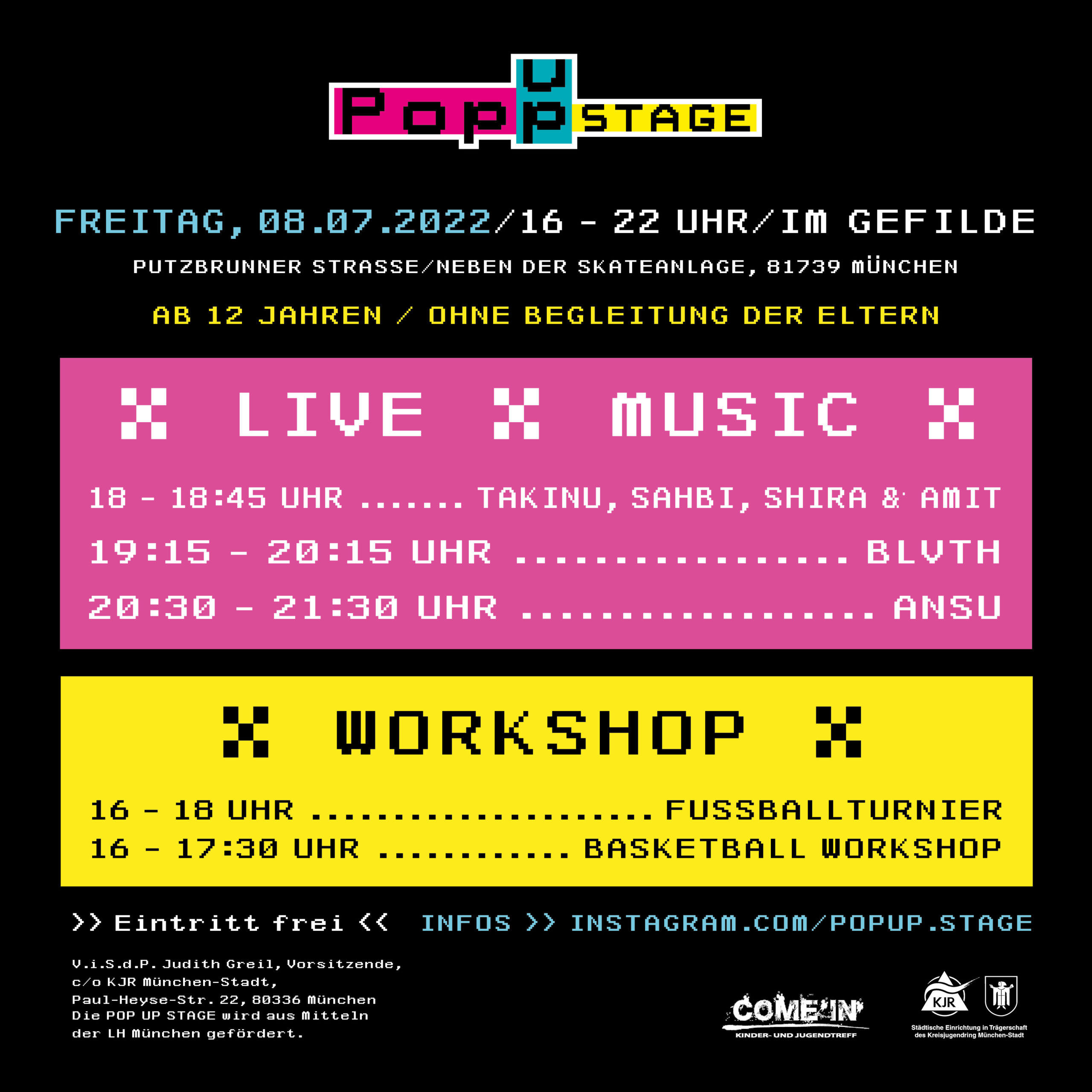 Read more about the article POP UP STAGE im Gefilde am Freitag den 8.7.22